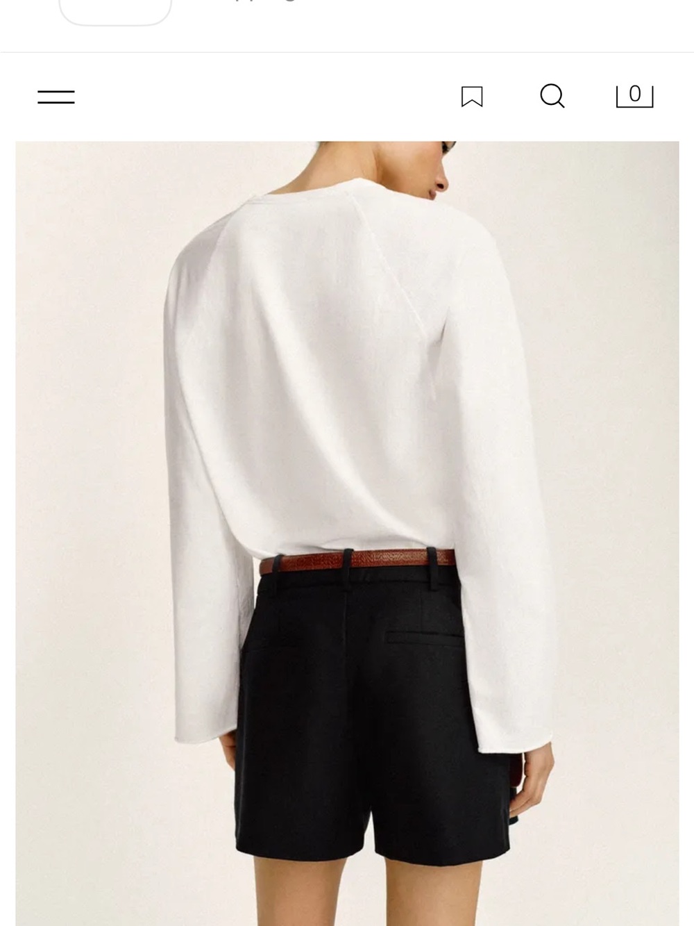 NEW ZARA HIGH-WAISTED SHORTS BLACK |Size Small| NWT - Picture 2 of 9